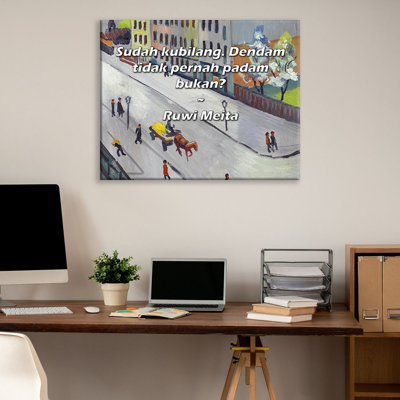 Artsy Quote "Sudah kubilang. Dendam tidak pernah padam bukan?" By Ruwi Meita Gallery Wrapped Canvas