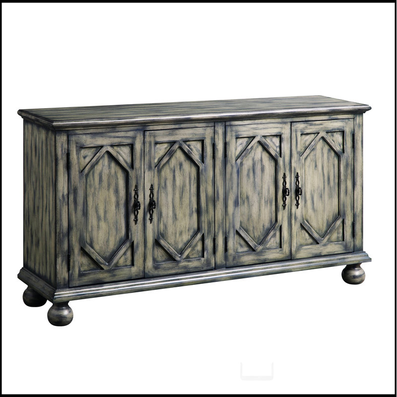 Pavan Rustic Gray Finish Console Cabinet
