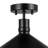 Ladarrell Matte Black 15'' W 1 - Bulb Outdoor Semi Flush Mount