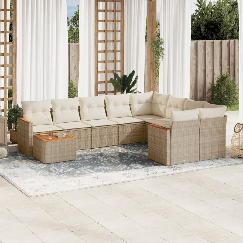 Vidaxl Garden Sofa Set Beige