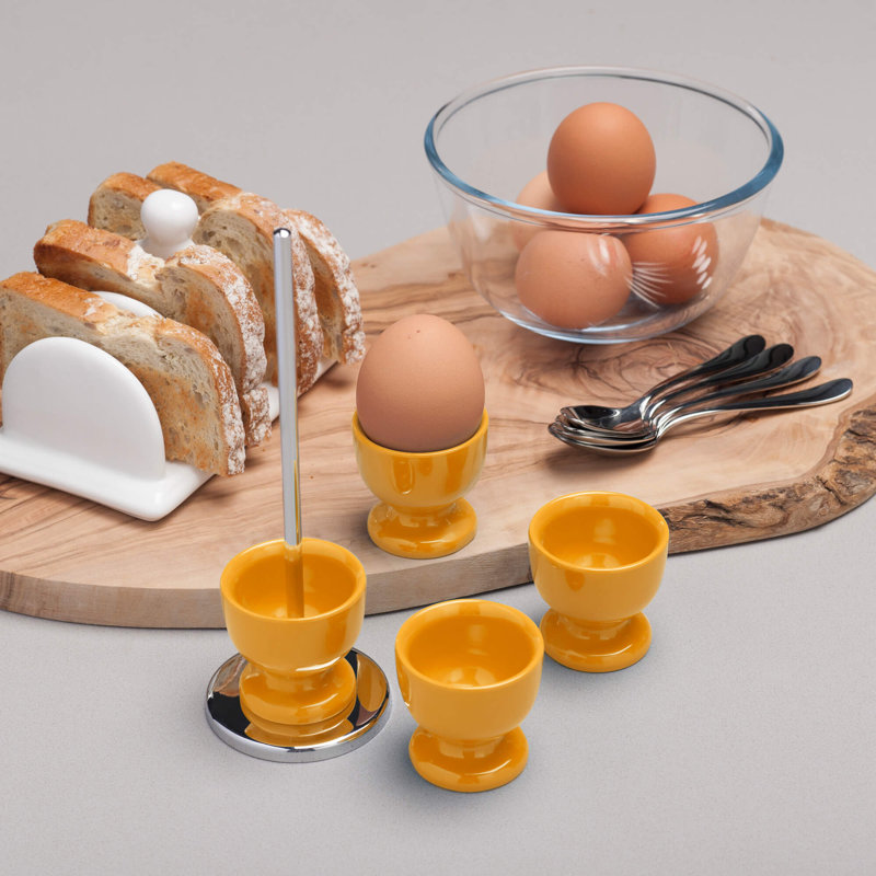 Melamine Stacking Egg Cup Set, Mustard