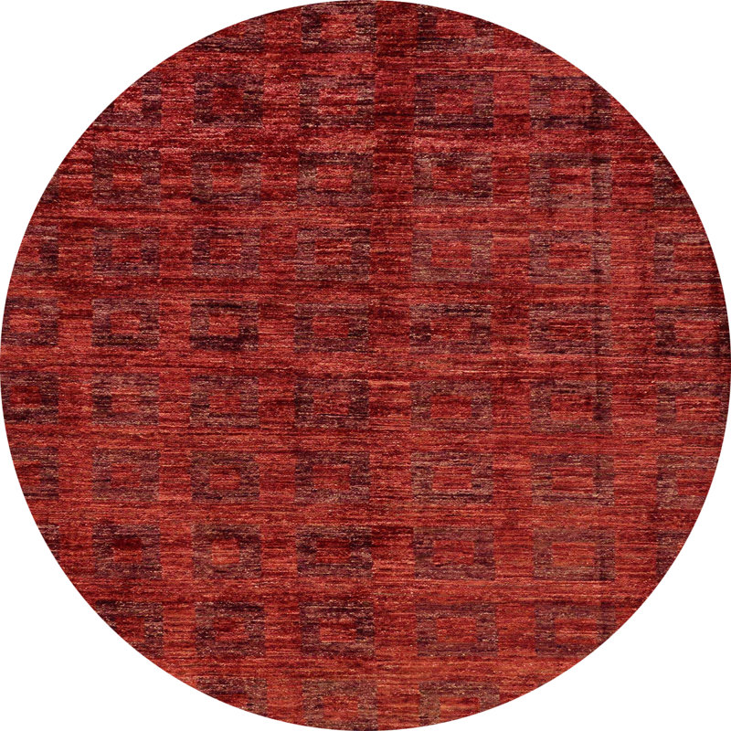 Stinesville Abstract Indoor Rug, Round 6'