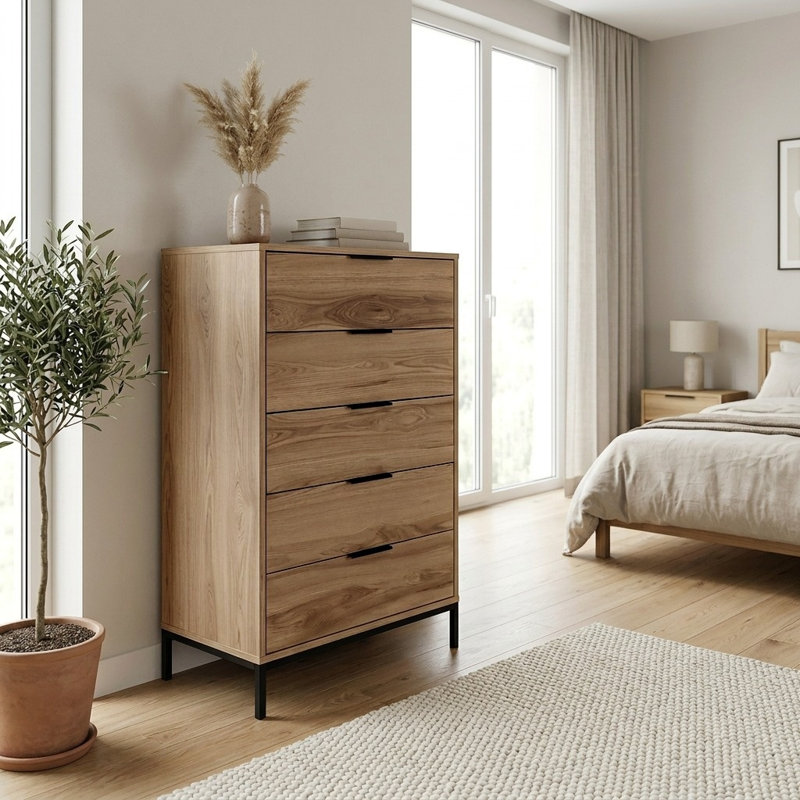 70 cm W Chest of 5 Drawers