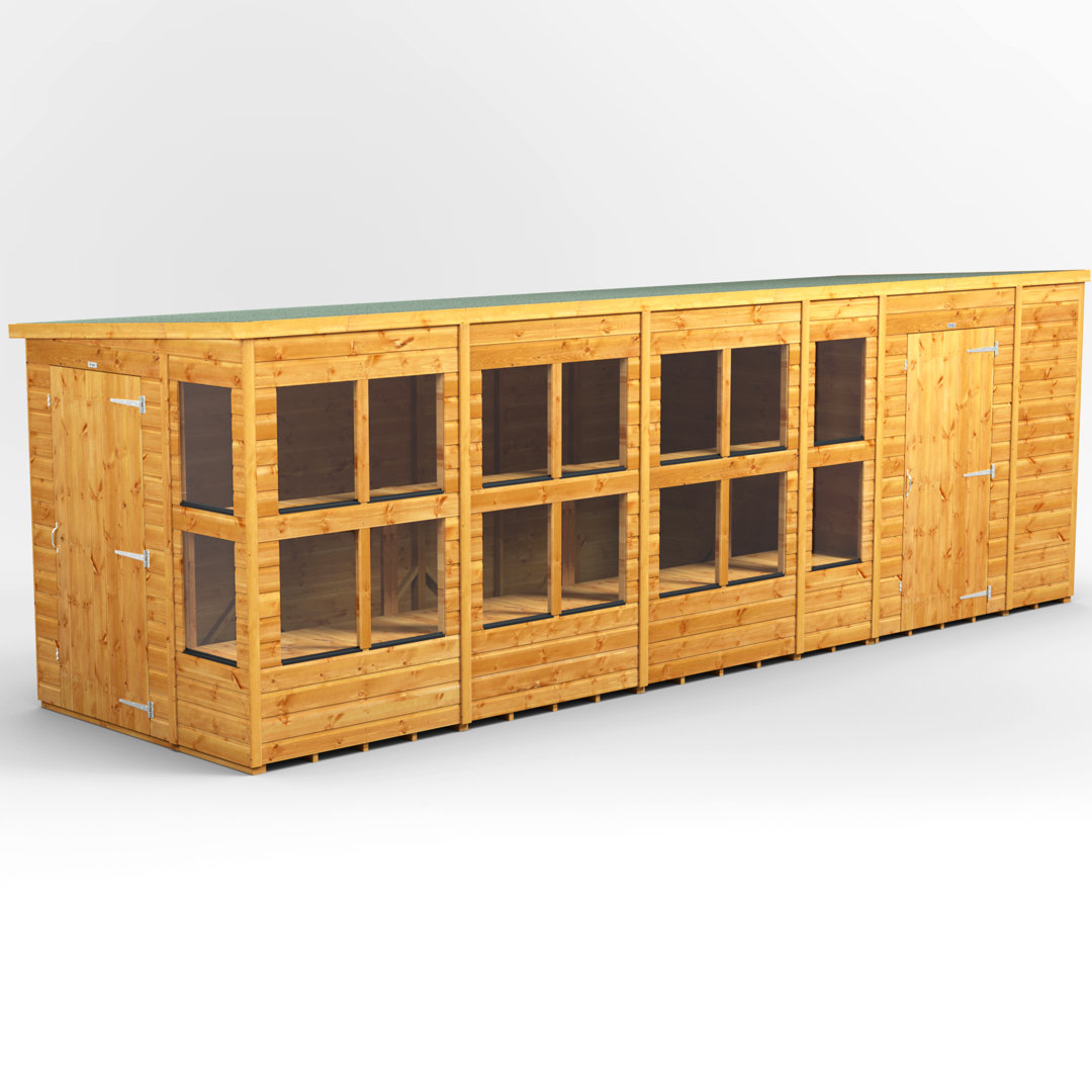 20 x 6 Power Pent Potting Shed With 6ft Side Store - Image 2
