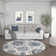 Tapis bleu marine / crème Majoros