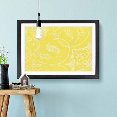 Yellow Floral Design by Taguchi Tomoki - Picture Frame Painting Print