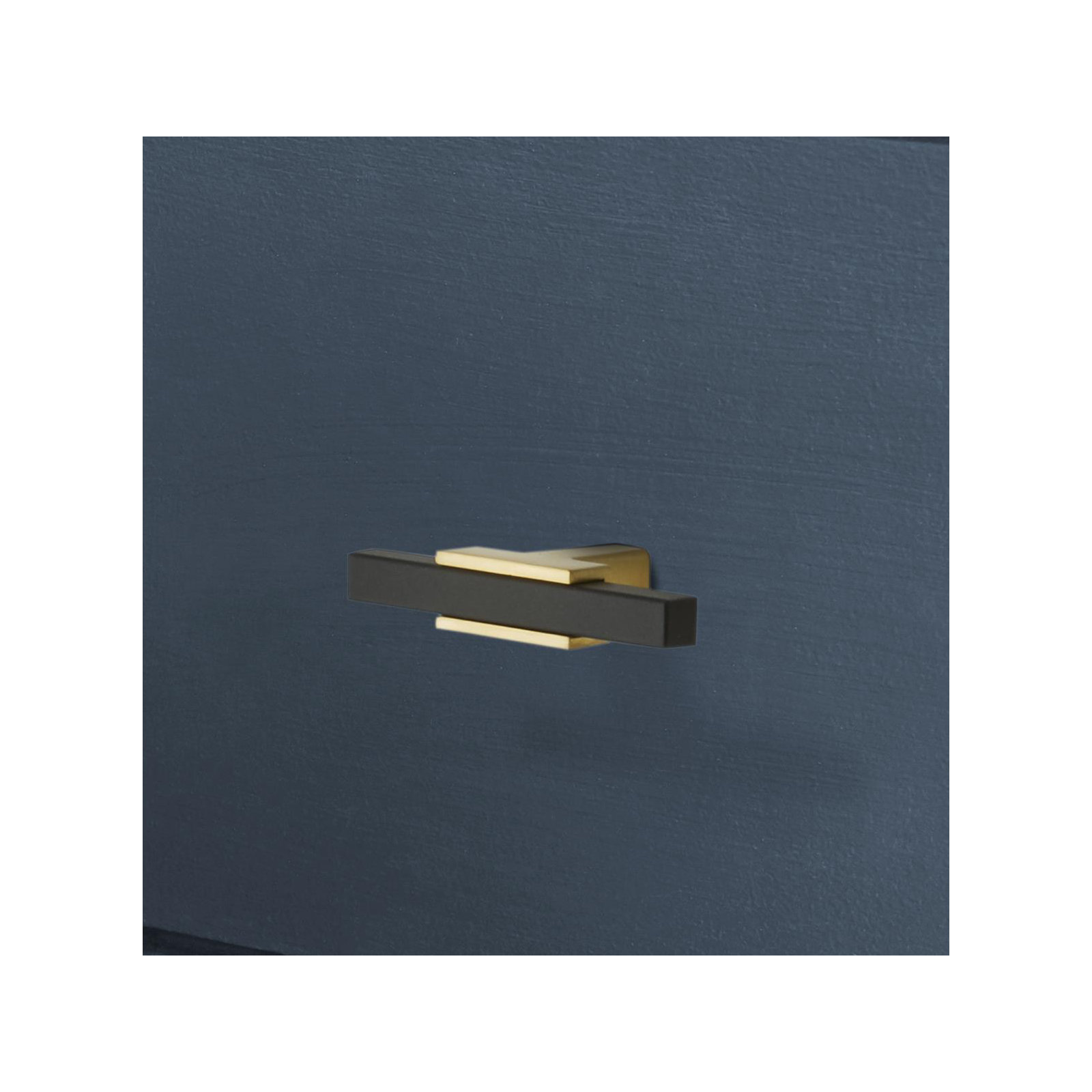 Urbanite 2 5/8" Length Bar Knob, Brushed Gold/Matte Black