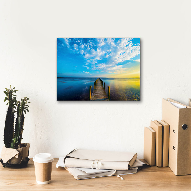 «Boardwalk» par Steve Vaughn, reproduction d'art sur toile, H 12 po x l 16 po x P 0,75 po