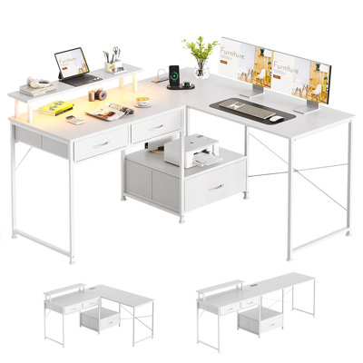 Metal Base Computer Desk