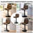 Double-Layer Upholstered Swivel Adjustable Height Bar Stool (Set of 3)-2069916370-2069916367