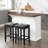 Jorianna Solid Wood Top Kitchen Island