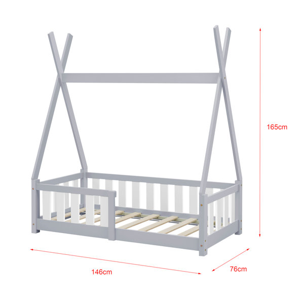 Harriet Bee Sheehan Cot Bed / Toddler (70 x 140cm) Solid Wood House ...