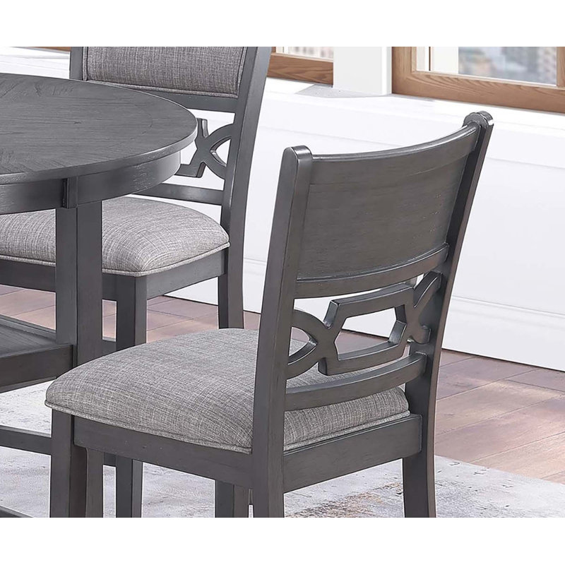 Ensemble de salle à manger moderne 5 pièces avec tablettes et 4 chaises d'appoint, H 36 po x l 42 po x P 42 po