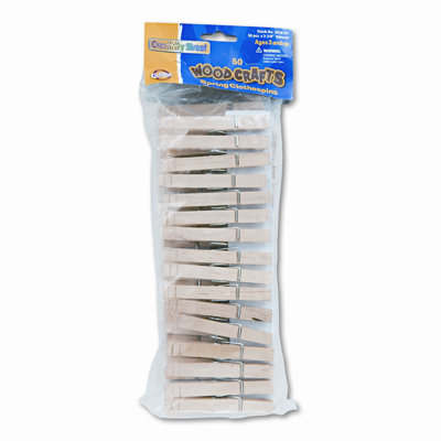 Creativity Street Wood Spring Clothespins, 50/Pack
