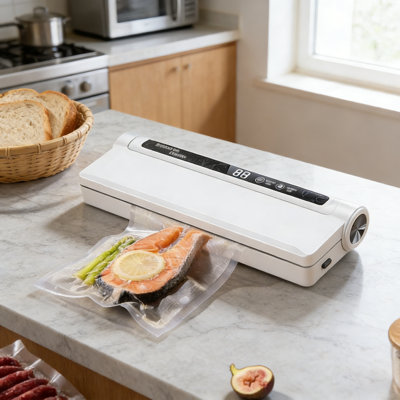 Automatic Food Vacuum Sealer - Electric Air Sealing Preserver System With Reusable Vacuum Food Bags X 20