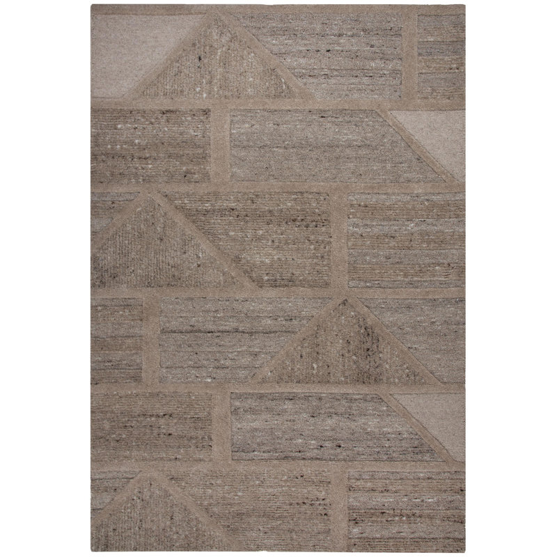 Tapis 100% laine touffeté à la main, Rectangle 8 pi 9 po x 11 pi 9 po