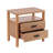 Lane Modern 2-Drawer Nightstand with Open Shelf & Rounded Wood Legs-1899949887