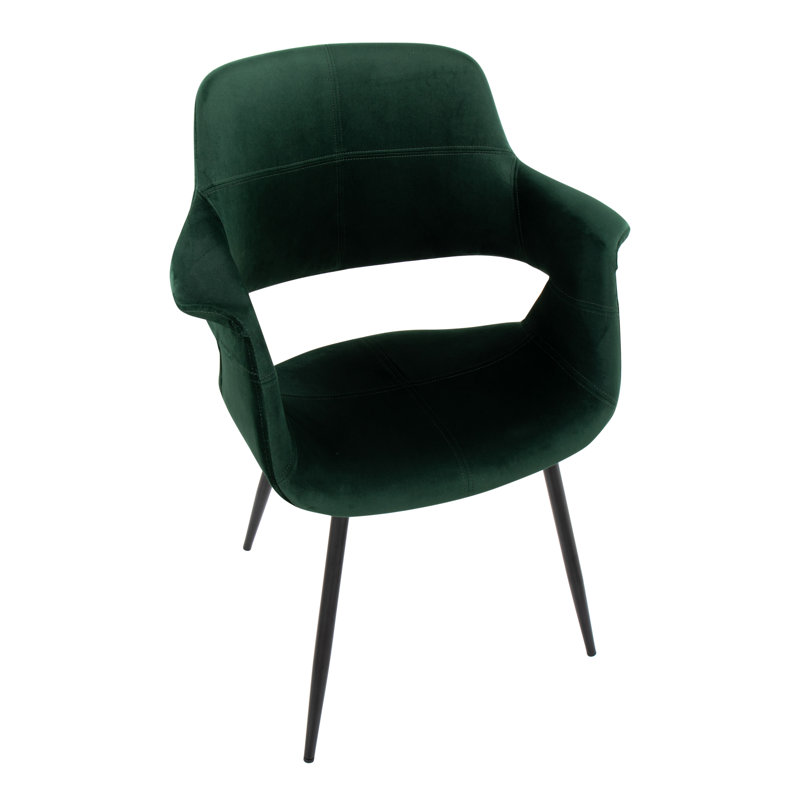 Quirico 16.5'' H Upholstered Armchair, Black, Green