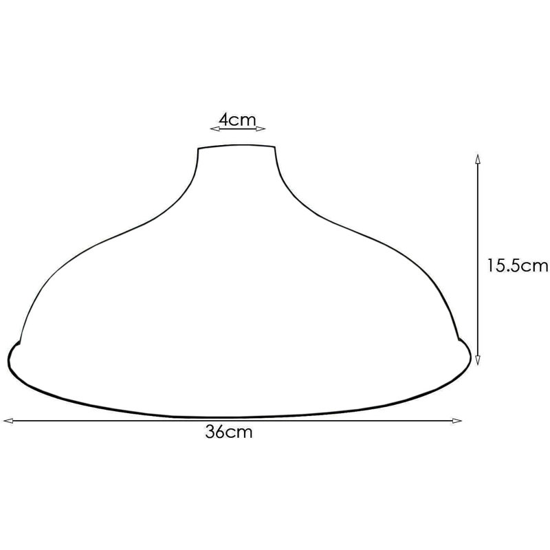 Grand abat-jour suspendu en métal 36 cm - Abat-jour de plafond moderne avec finition intérieure de même couleur, abat-jour de remplacement facile à installer pour îlot de cuisine, chambre à coucher et salon