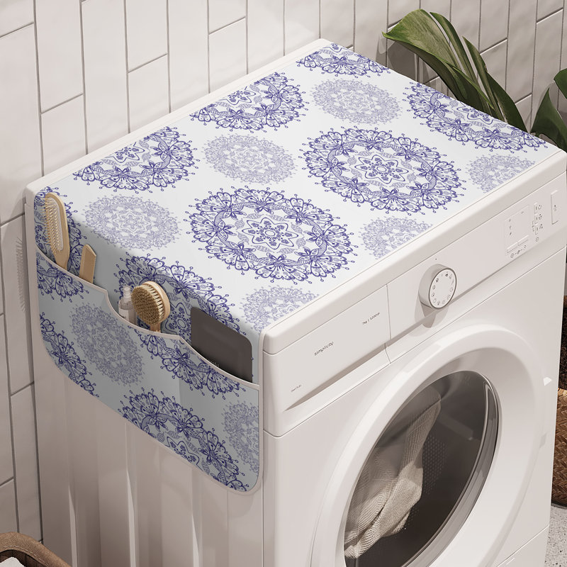 East Urban Home Oriental Machine à laver à laver, paquet de 2 47 po x 18,5 po blanc lavande foncé