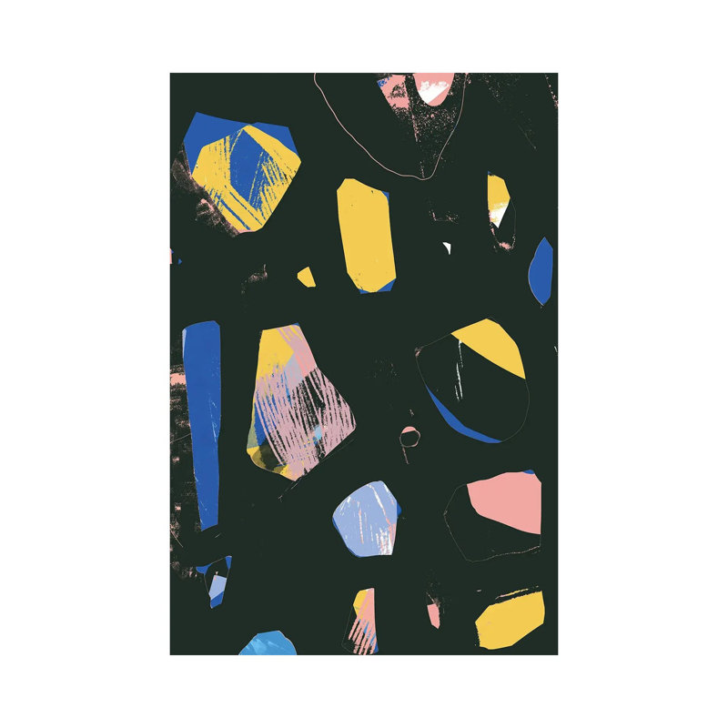 Rocks In Black by Jilli Darling - Wrapped Canvas Painting, 20.32 cm H x 30.48 cm W