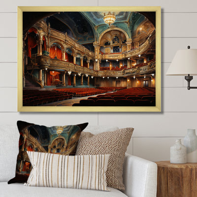 " Theatres Architecture Curtain Call V " Mixed Media Print