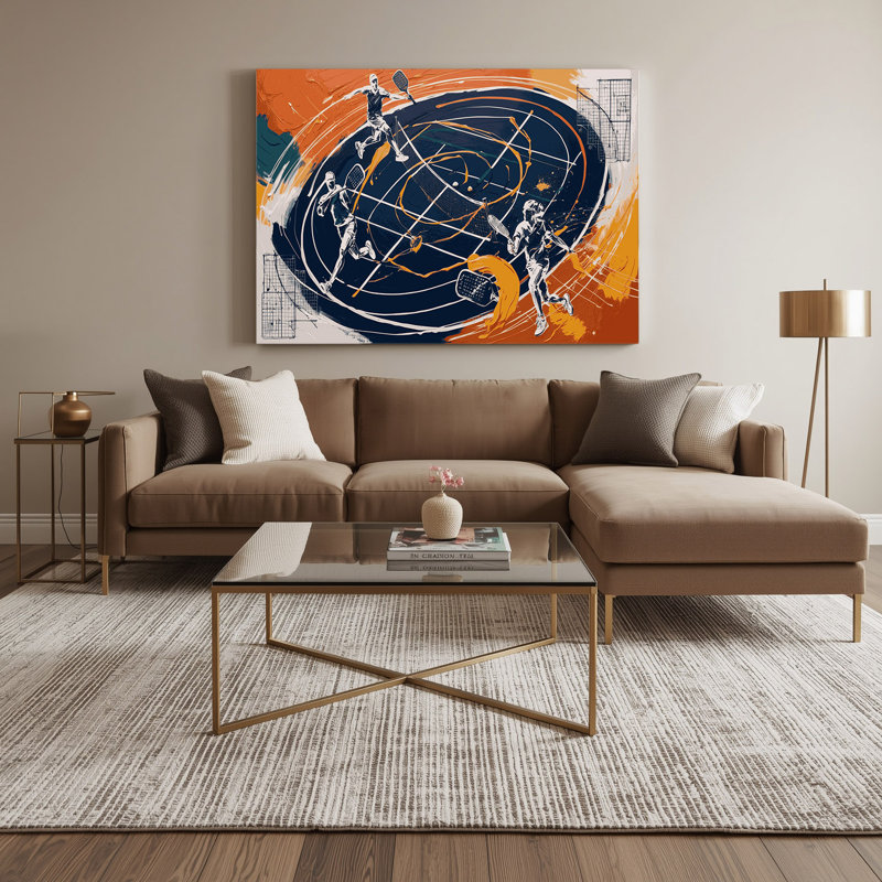 Art mural sur toile bleu, H 20 po x l 30 po