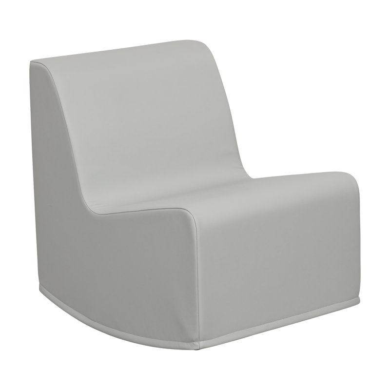 ECR4Kids SoftZone Contoured Rocking Chair, Flexible Seating, Gray
