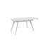 Cadwallader Extendable Glass Top Metal Base Dining Table
