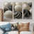 Toile naturelle avec cadre flottant