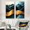 Minimal Forest And Peaks Solitude Horizon I - Collection de 2 impressions sur toile, paysages