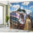 Vintage Look Shower Curtain with Hooks Included-44329219