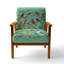 Fauteuil rembourré en velours multicolore Bird On Tree-857662696-1010955219