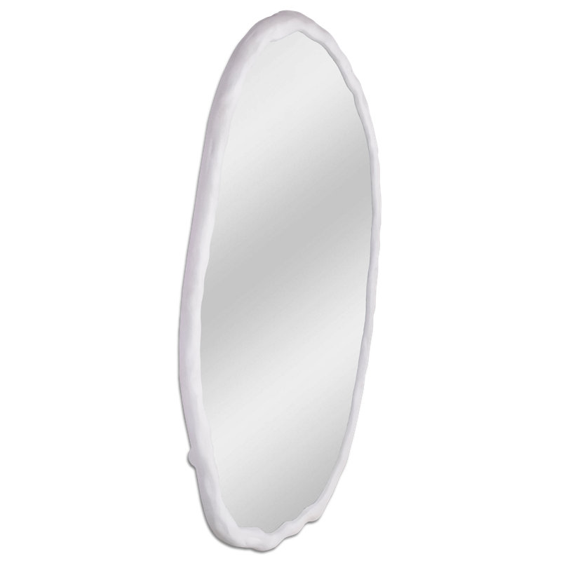 Nola Aluminum Novelty Mirror, White, 36.5" x 36.5"