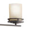 Applique murale Kichler Hendrik Olde Bronze à 3 lumières avec abat-jour en verre ambré satiné gravé-46882743-46882742