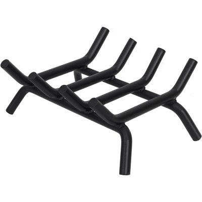 Fireplace Grate 14 Inch - Fireplace Log Grates Heavy Duty Solid Round Steel | Log Grate For Fireplace No Assembly Required, Burning Wood Stove Grate For Indoor Chimney Hearth, Outdoor Camping