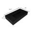Lavabo de salle de bain mural rectangulaire à surface solide 36 "Pyramid en finition matte - noir, sans trou de robinet-1221619113-1230848184