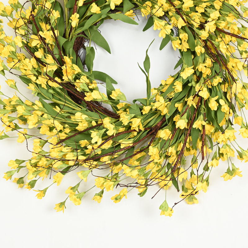 Couronne de 22 po pour porte de forsythia