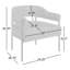 Fauteuil demi-tonneau en cuir Rosanna