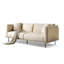 Causeuse-coussin modulaire 100% polyester crème