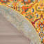 Tapis jaune à motif floral Weirton-694180149