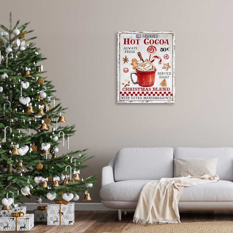 Art mural rétro sur toile de cacao chaud par Creatif Belle, H 40 po x l 40 po