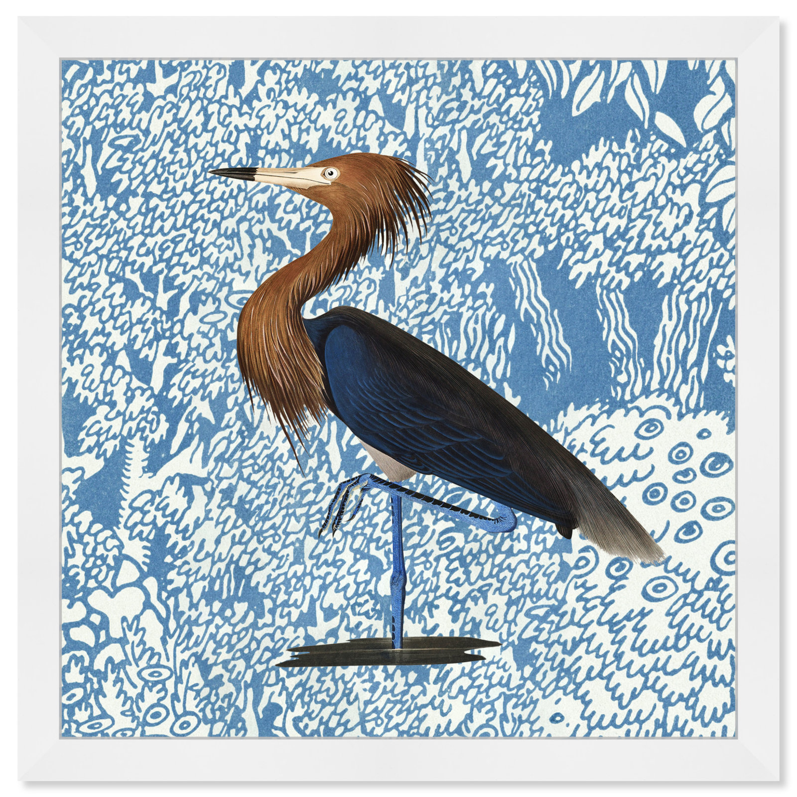 Bird Pose by Oliver Gal, White, 14" H x 14" W x 0.5" D