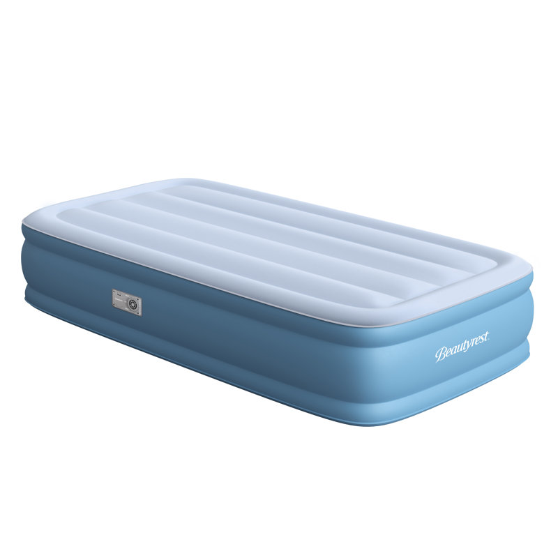 Beautyrest Sensa-Rest Inflatable Air Mattress with Anti-Leak Built-in Pump, Blow up guest bed, Twin