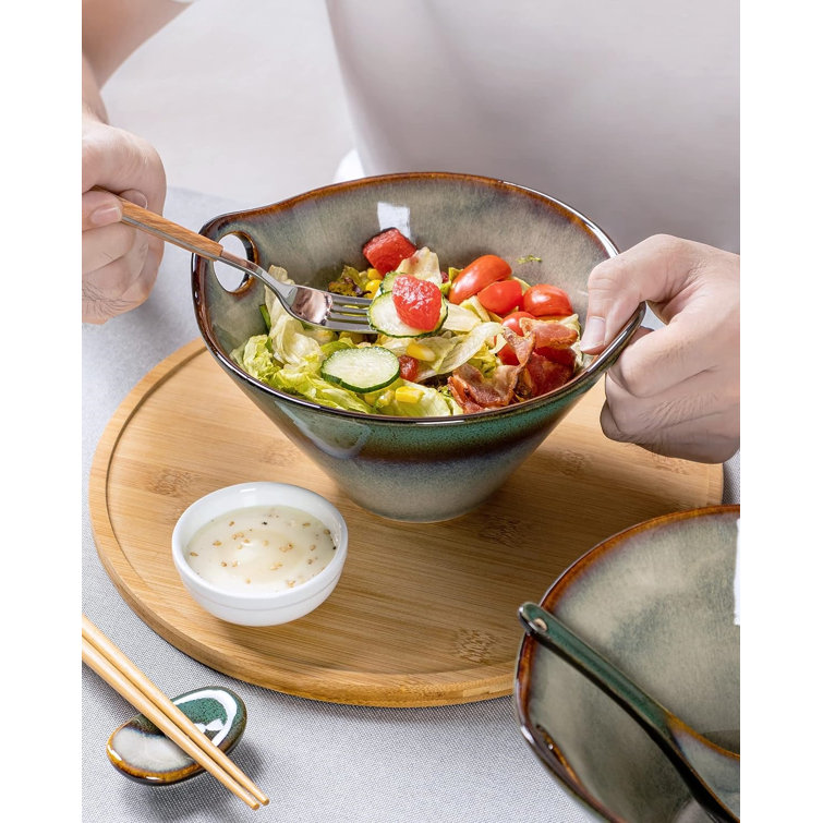 Porcelain Bowls Set of 4, Ceramic Salad Bowl, Large Serving Bowl for  Desserts, Ramen, Pho, Noodles, 35 Ounce,8-inch Pho, Noodles, Asian dishes,  Set of