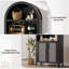 Bibliothèque arquée avec portes - étagère ouverte à 5 niveaux, armoire de rangement moderne pour bibliothèque de bureau à domicile