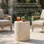 Table d'appoint d'extérieur légère en forme de cylindre avec table d'appoint MgO-1529815707