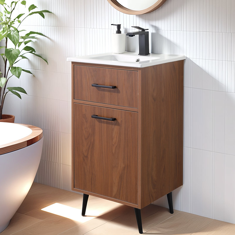18'' Modern Freestanding Single Bathroom Vanity Set