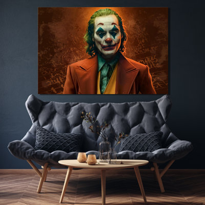 Colour Portrait Of Joker Character Batman Movies - Print
