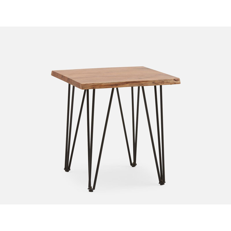 Solid Wood Top End Table